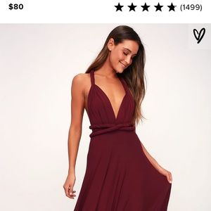 Burgundy Brand New Maxi Dress